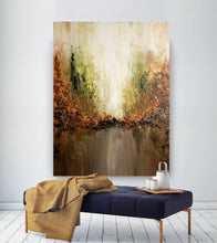 Load image into Gallery viewer, Large Brown Green Abstract Painting,Modern Landscape Abstract Art Fp053