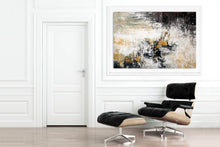 Load image into Gallery viewer, Black Gray Yellow Abstract Painting on Canvas Modern Paintings Big Qp067