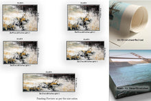 Load image into Gallery viewer, Black Gray Yellow Abstract Painting on Canvas Modern Paintings Big Qp067