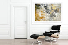 Load image into Gallery viewer, Gray Yellow Abstract Painting Unique Painting Art Home Decor Fp069