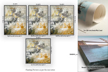 Load image into Gallery viewer, Gray Yellow Abstract Painting Unique Painting Art Home Decor Fp069