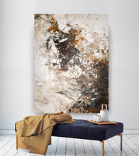 Load image into Gallery viewer, Large Brown White Abstract Painting Modern Abstract Painting Qp007
