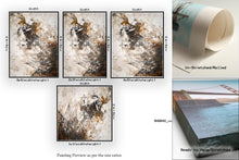Load image into Gallery viewer, Large Brown White Abstract Painting Modern Abstract Painting Qp007