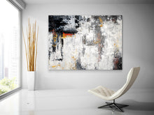 Load image into Gallery viewer, Black And White Abstract Painting Red Yellow Painting for Home Fp081