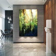 Load image into Gallery viewer, Green Abstract Wall Painting Colorful Abstract Art Bedroom Wall Art Fp059