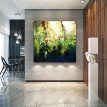 Load image into Gallery viewer, Green Abstract Wall Painting Colorful Abstract Art Bedroom Wall Art Fp059