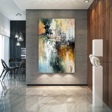 Load image into Gallery viewer, Yellow White Pink Abstract Canvas Art Colorful Abstract Fp068