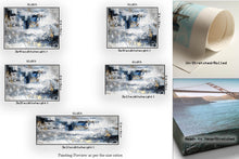 Load image into Gallery viewer, Blue White Large Palette Knife Abstract Painting Modern Canvas Art Yp109