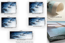 Load image into Gallery viewer, Navy Blue White Gold Abstract Painting Huge Canvas Art Xl Qp027