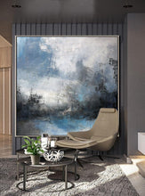 Load image into Gallery viewer, Large Abstract Sea Original Abstract Art Painting Large Cloud Canvas Np046