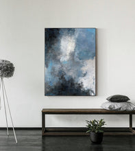 Load image into Gallery viewer, Original Blue Sky Abstract Painting,Cloud Canvas Painting,Living Room Art Bl013