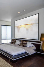 Load image into Gallery viewer, Sunrise Landscape Painting Beige Gold Painting Abstract Painting Dp121