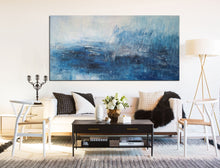 Load image into Gallery viewer, Blue White Abstract Painting,Abstract Painting Large Works of Art Dp123