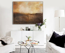 Load image into Gallery viewer, Orange Abstract Painting Large Sky Landscape Painting Brown Painting Dp131