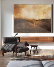 Load image into Gallery viewer, Orange Abstract Painting Large Sky Landscape Painting Brown Painting Dp131