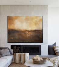 Load image into Gallery viewer, Orange Abstract Painting Large Sky Landscape Painting Brown Painting Dp131