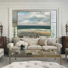 Load image into Gallery viewer, Large Sky And Sea Painting Beach Texture Painting Qp086
