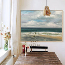 Load image into Gallery viewer, Large Sky And Sea Painting Beach Texture Painting Qp086