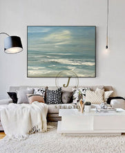 Load image into Gallery viewer, Sea Abstract Painting White Waves Texture Painting Qp059