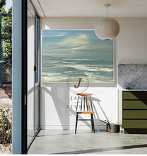 Load image into Gallery viewer, Sea Abstract Painting White Waves Texture Painting Qp059