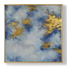 Load image into Gallery viewer, Large White Gold Abstract Art Oil Painting On Canvas Office Decor Dp117