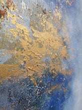 Load image into Gallery viewer, Large White Gold Abstract Art Oil Painting On Canvas Office Decor Dp117