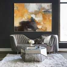 Load image into Gallery viewer, Original Pop Art for Sale Beige Yellow Abstract Painting Canvas Art Dp123