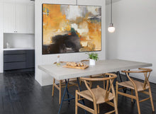 Load image into Gallery viewer, Original Pop Art for Sale Beige Yellow Abstract Painting Canvas Art Dp123