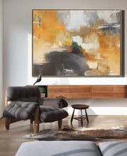 Load image into Gallery viewer, Original Pop Art for Sale Beige Yellow Abstract Painting Canvas Art Dp123