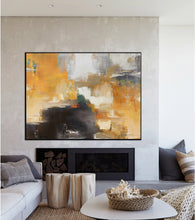 Load image into Gallery viewer, Original Pop Art for Sale Beige Yellow Abstract Painting Canvas Art Dp123