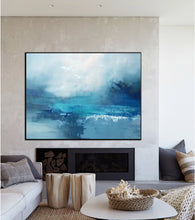 Load image into Gallery viewer, Blue Marine Landscape Painting Sky Landscape Painting Sea Oil Painting Dp130