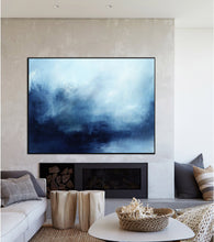 Load image into Gallery viewer, Deep Blue Sea Landscape Painting Abstract Landscape Art Dp092