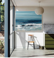 Load image into Gallery viewer, Large Waves Canvas Painting Sea Level Landscape Art Qp062