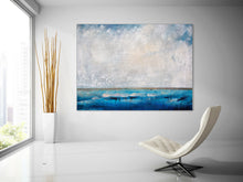 Load image into Gallery viewer, Extra Large Wall Art Ocean Abstract Painting Blue Level Painting NP002