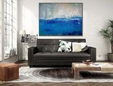 Load image into Gallery viewer, Blue Gray Abstract Painting Large Abstract Art Painting On Canvas Dp128