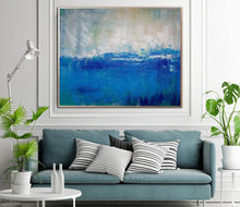 Load image into Gallery viewer, Blue Gray Abstract Painting Large Abstract Art Painting On Canvas Dp128