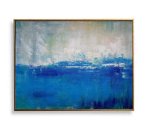 Load image into Gallery viewer, Blue Gray Abstract Painting Large Abstract Art Painting On Canvas Dp128