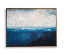 Load image into Gallery viewer, Deep Blue Sea Level Painting,Large Abstract Art Living Room Art BG001