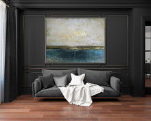 Load image into Gallery viewer, Abstract Art Sky Painting BeigeGold Painting Office Decor Dp119