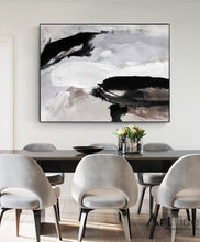 Load image into Gallery viewer, Grey Black White Abstract Painting For Living Room Beige Brown Painting Qp090