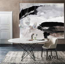 Load image into Gallery viewer, Grey Black White Abstract Painting For Living Room Beige Brown Painting Qp090