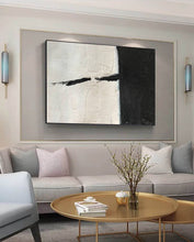 Load image into Gallery viewer, Black and White Abstract Painting Rich Textured Wall Art on Canvas Yp007