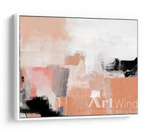 Load image into Gallery viewer, Colorful Painting Gray White Orange Abstract Canvas Art Dp075