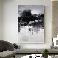 Load image into Gallery viewer, Black And White Wall Art Abstract Painting Contemporary Painting YP052