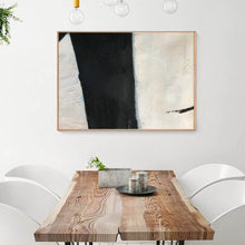 Load image into Gallery viewer, Black And White Abstract Painting Minimalist Painting Yp028