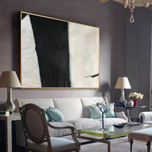 Load image into Gallery viewer, Black And White Abstract Painting Minimalist Painting Yp028