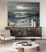 Load image into Gallery viewer, Large Sky And Sea Painting Marine Sunrise Landscape Painting Qp063