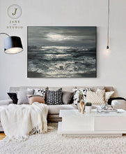 Load image into Gallery viewer, Large Sky And Sea Painting Marine Sunrise Landscape Painting Qp063