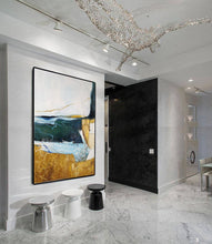 Load image into Gallery viewer, Beige Green Abstract Painting Oversized Artwork for Walls Bp089