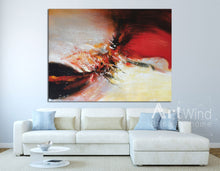 Load image into Gallery viewer, Original Large Red White Abstract Painting Living Room Dining Room Dp054